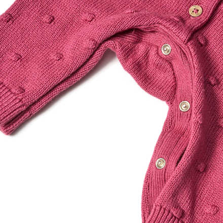 Strickoverall mit Noppen-Struktur, beere, Gr. 56 ALANA