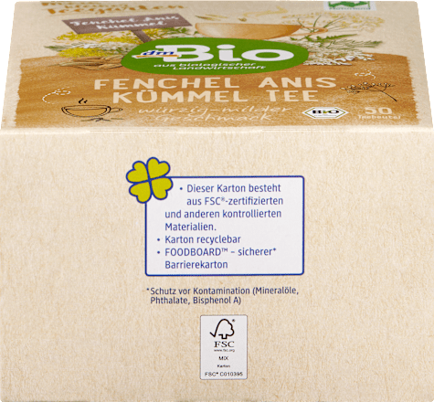 Kräutertee Fenchel Anis Kümmel (50 x 2 g) dmBio