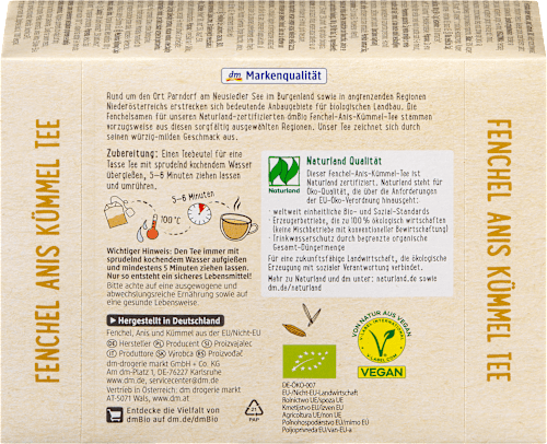 Kräutertee Fenchel Anis Kümmel (50 x 2 g) dmBio