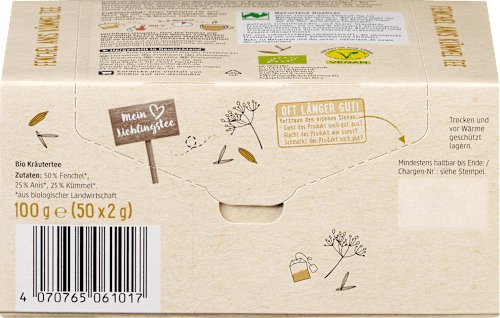 Kräutertee Fenchel Anis Kümmel (50 x 2 g) dmBio