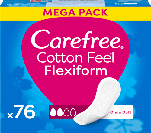 Slipeinlagen Cotton Feel Flexiform ohne Duft Carefree