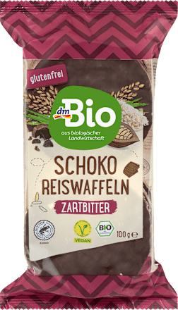 Gallette di riso bio ricoperte di cioccolato fondente dmBio