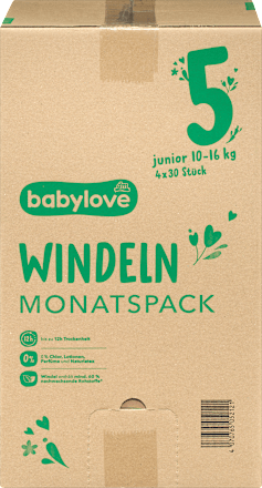 Öko pelenka 5-ös méret, 10-16 kg, havi csomag babylove