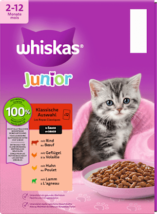 Nassfutter Katze Junior Klassische Auswahl Whiskas
