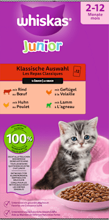 Nassfutter Katze Junior Klassische Auswahl Whiskas