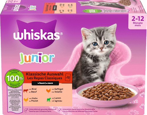Nassfutter Katze Junior Klassische Auswahl Whiskas