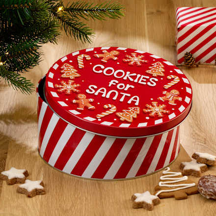 Metallkeksdose "Cookies for Santa" (19,5 cm) Dekorieren & Einrichten