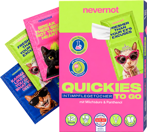 Intimpflegetücher Quickies nevernot