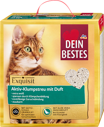Katzenstreu, Aktiv Klumpstreu mit Duft, Exquisit Dein Bestes