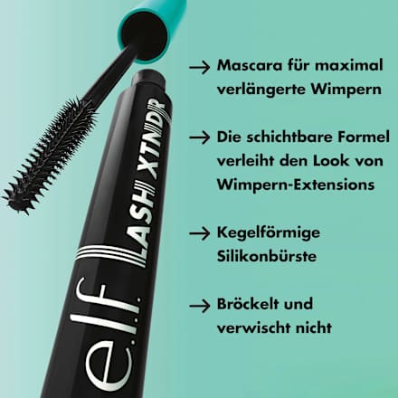 Mascara Lash XTNDR Pitch Black e.l.f. Cosmetics