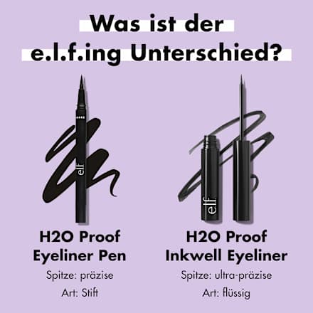 Eyeliner H2o Proof Jet Black e.l.f. Cosmetics