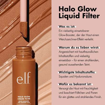 Foundation Halo Glow Liquid Filter 1 Fair e.l.f. Cosmetics