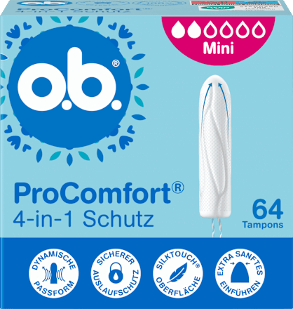 o.b. Tampons ProComfort Mini, 64 St dauerhaft günstig online kaufen