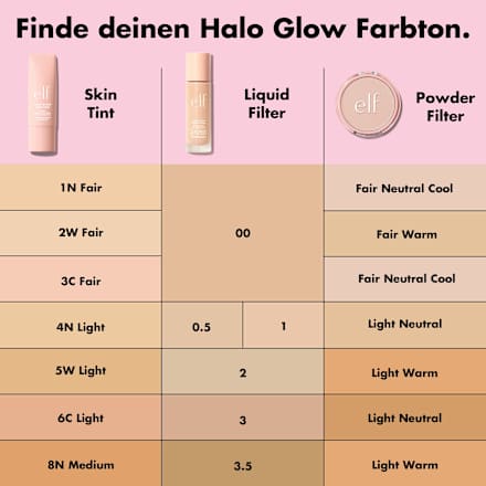 Foundation Halo Glow Skin Tint 10 Tan Neutral e.l.f. Cosmetics