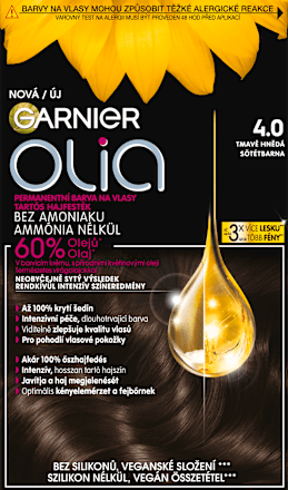 barva na vlasy tmavě hnědá 4.0 GARNIER olia