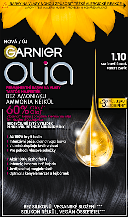Farba na vlasy - 1.10 zafírovo čierna GARNIER olia