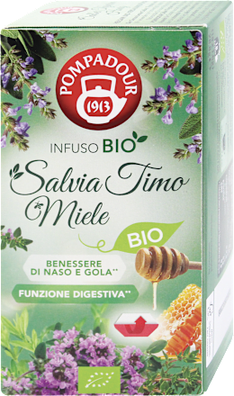 Infuso bio salvia timo e miele POMPADOUR