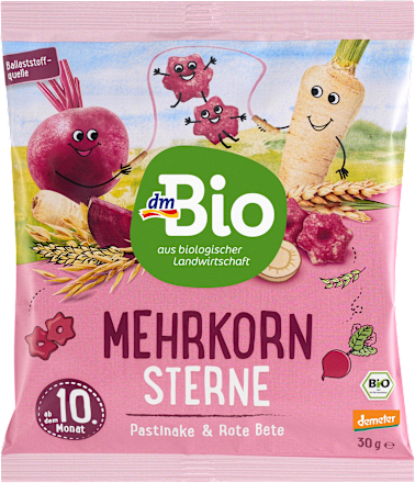 Snack bio di cereali con pastinaca e barbabietola rossa dmBio