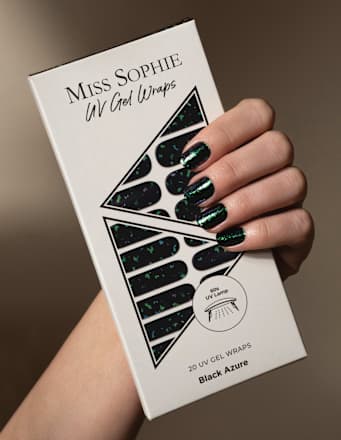Nálepky na nechty UV Gel Wraps Black Azure MISS SOPHIE