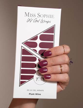 Nálepky na nechty UV Gel Wraps Plum Wine MISS SOPHIE