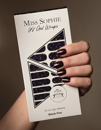 Nálepky na nechty UV Gel Wraps Black Fire MISS SOPHIE