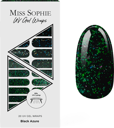 Nálepky na nechty UV Gel Wraps Black Azure MISS SOPHIE