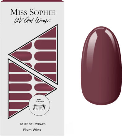 Nálepky na nechty UV Gel Wraps Plum Wine MISS SOPHIE