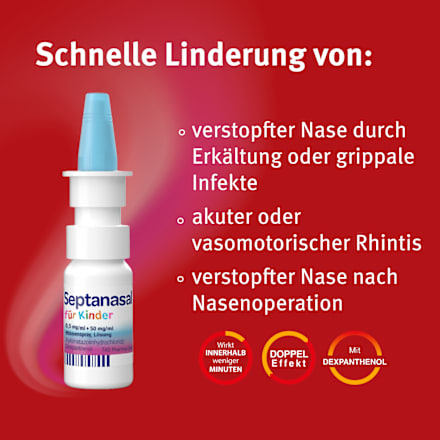 Septanasal für Kinder 0.5mg/ml+50mg/ml Nasenspray Septanasal