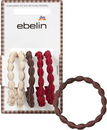 Haargummis Bubble-Optik, braun/rot/creme ebelin
