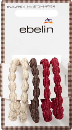 Haargummis Bubble-Optik, braun/rot/creme ebelin
