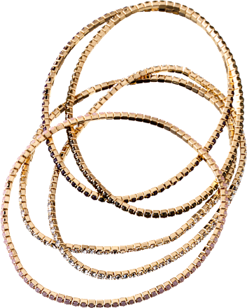 Armbänder mit Strasssteinen, Gold-Optik ebelin
