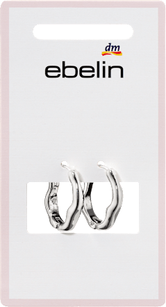 Creolen organische Form, Silber-Optik ebelin