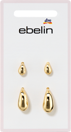 Ohrstecker Tropfenform, Gold-Optik ebelin