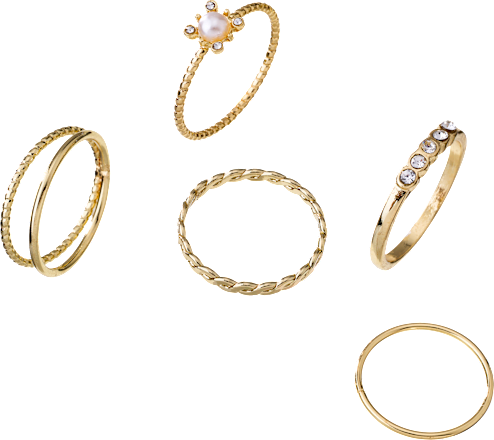 Ringe, Gold-Optik ebelin