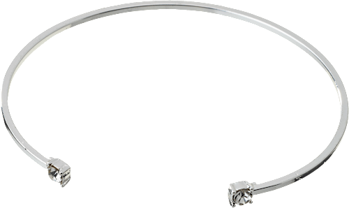 Armreif mit Strasssteinen, Silber-Optik ebelin