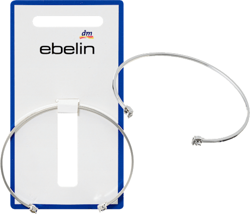 Armreif mit Strasssteinen, Silber-Optik ebelin
