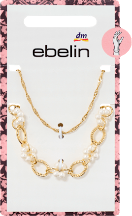 Armbänder mit Blumen & Perlen, Gold-Optik ebelin