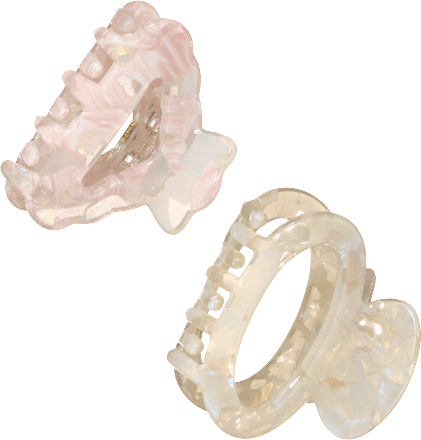 Haarklammern mit Cut-Out, beige/rosa ebelin
