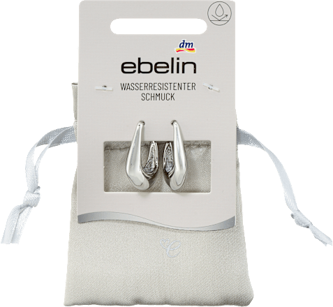 Creolen wasserfest, Silber-Optik ebelin