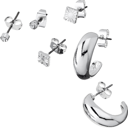 Ohrstecker Silber-Optik ebelin