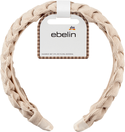 Haarreif geflochten, beige ebelin