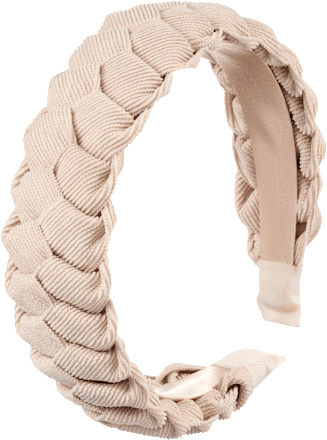 Haarreif geflochten, beige ebelin
