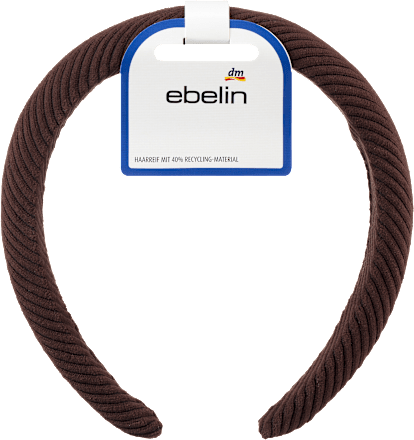Haarreif gepolstert, braun ebelin