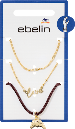 Armbänder Croissant & love, Gold-Optik ebelin