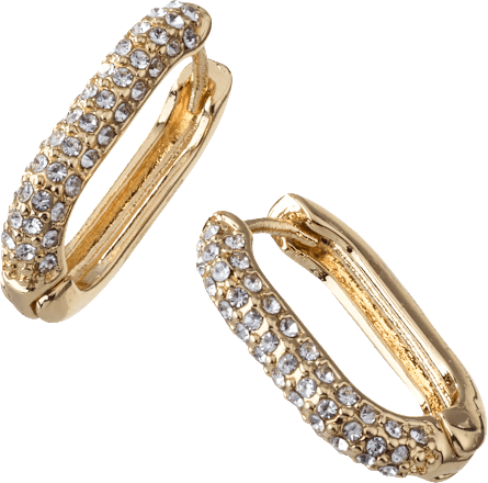 Creolen mit Strasssteinen, Gold-Optik ebelin