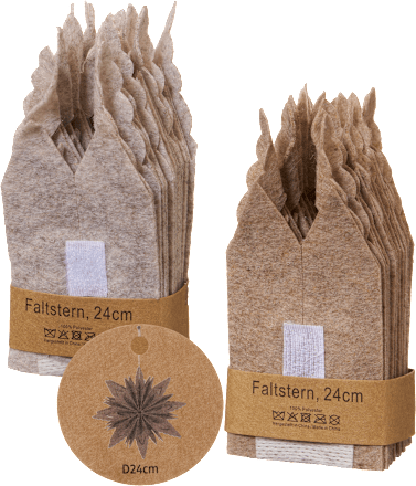 Filzstern faltbar, beige (24 cm) BOLTZE