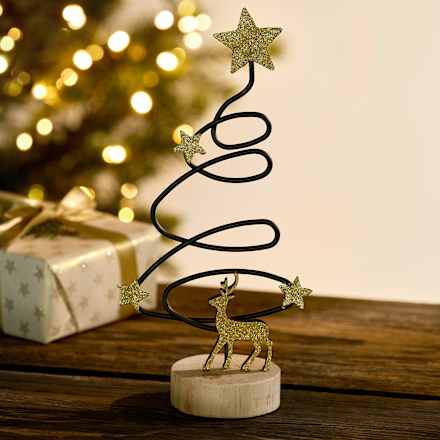 Metallaufsteller geschwungener Baum, schwarz (21,5 cm) BOLTZE