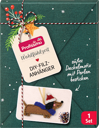 DIY Filzanhänger, Perlen Weihnachtsanhänger Profissimo