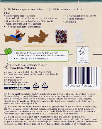 Profissimo DIY Filzanhänger, Perlen Weihnachtsanhänger, 1 St dauerhaft günstig online kaufen