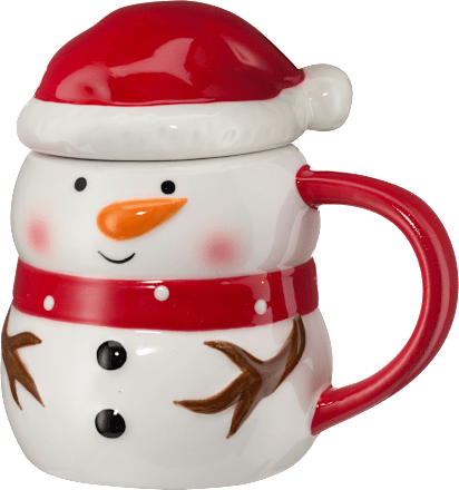 Kaffeebecher Schneemann mit Deckel (350 ml) Dekorieren & Einrichten